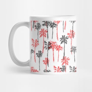 red black palm trees design Mug